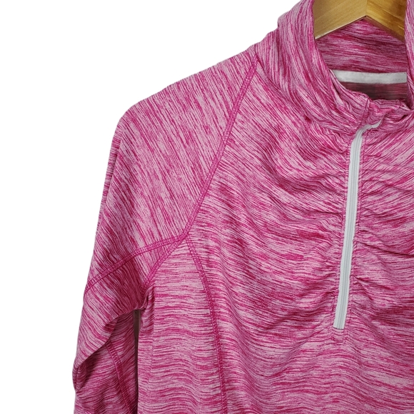 Pony Quarter Zip Long Sleeve Thumbholes Pullover - Picture 3 of 10